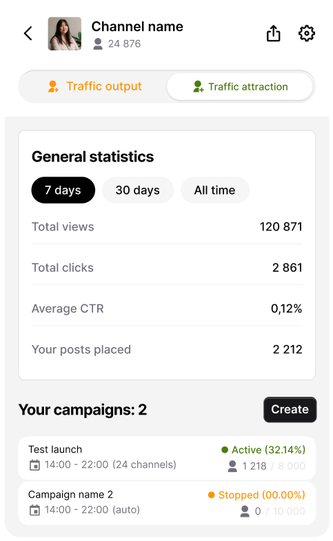 Promote your content interface